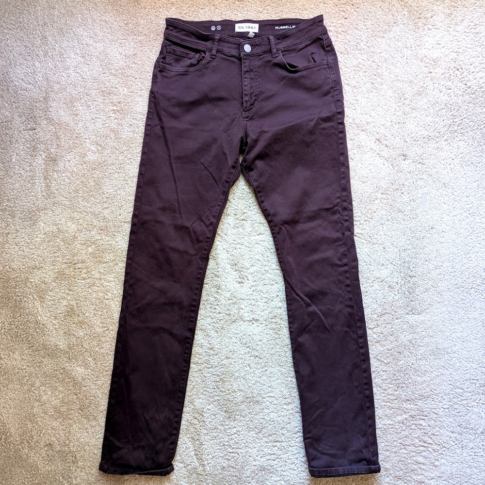 DL1961 Russell Slim Fit Straight Leg  jeans - SIZE 32 (Burgundy)